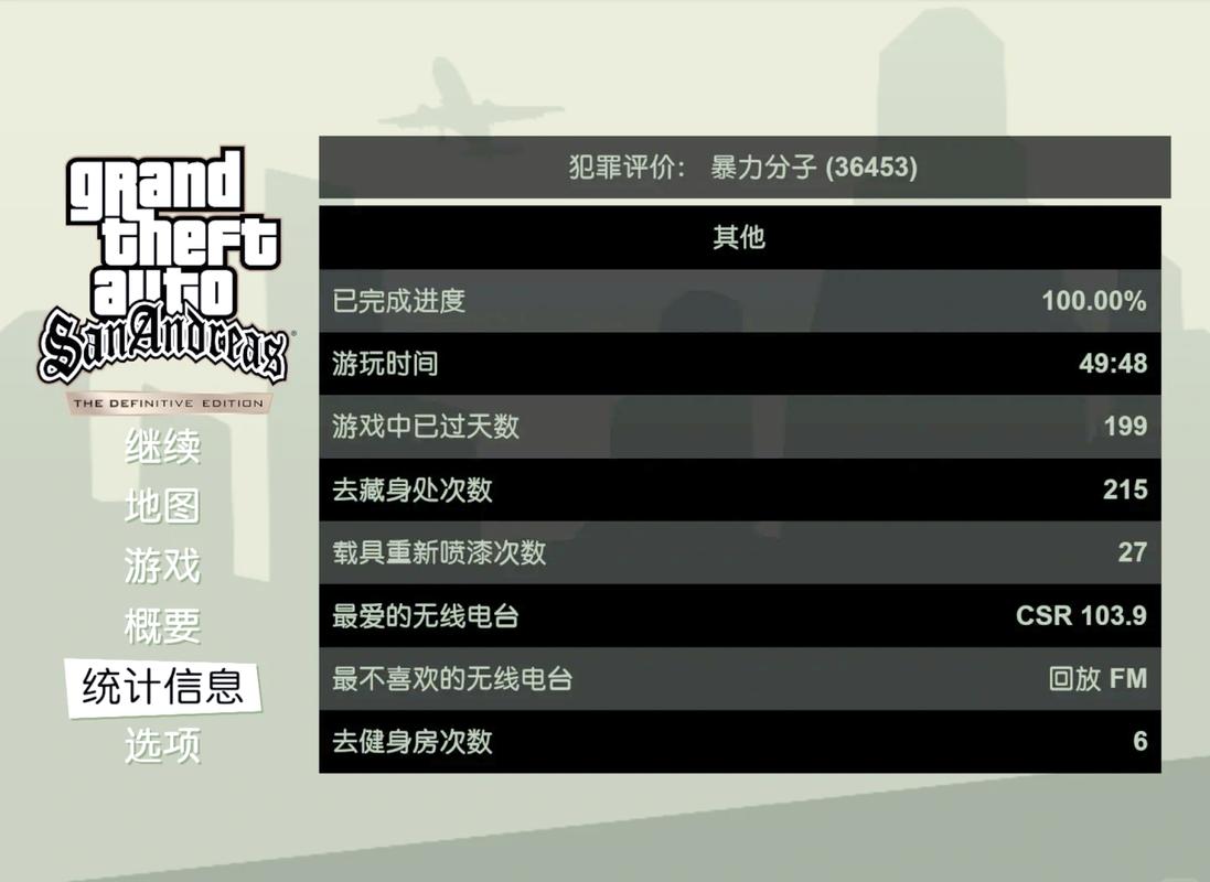 圣安地列斯内置菜单中文版功能介绍高清画质