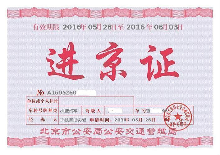 火眼进京证粉色版本