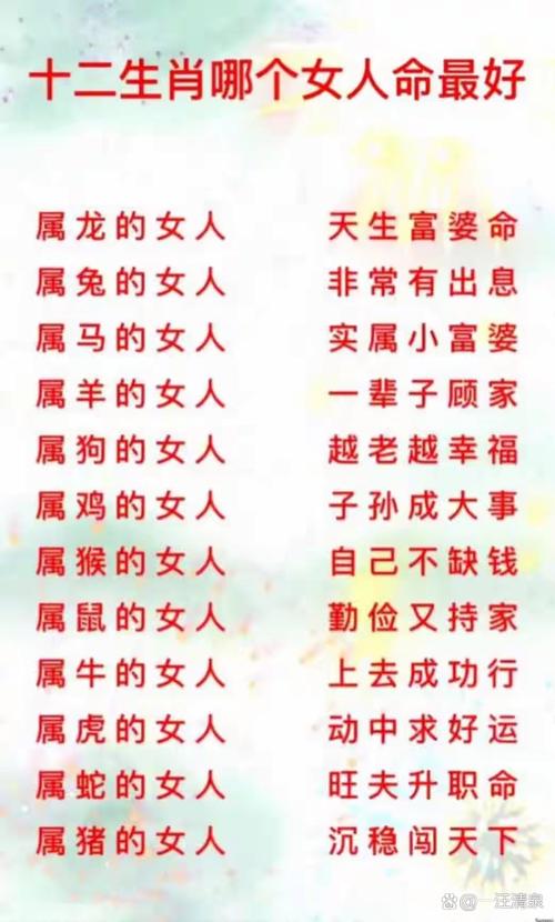 女人最好的属相