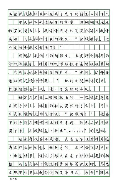 英语课代表让我趴在桌子底下的话