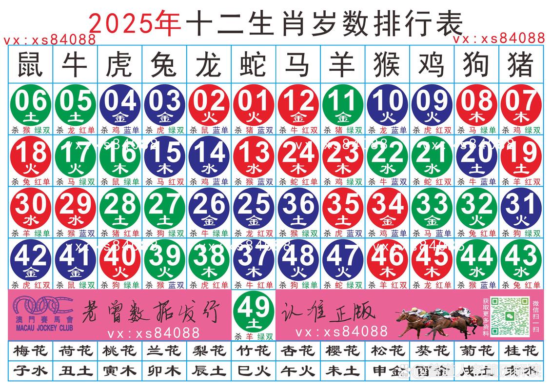 2024十二生肖49码表