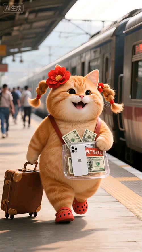 背着钱袋的猫去广告版
