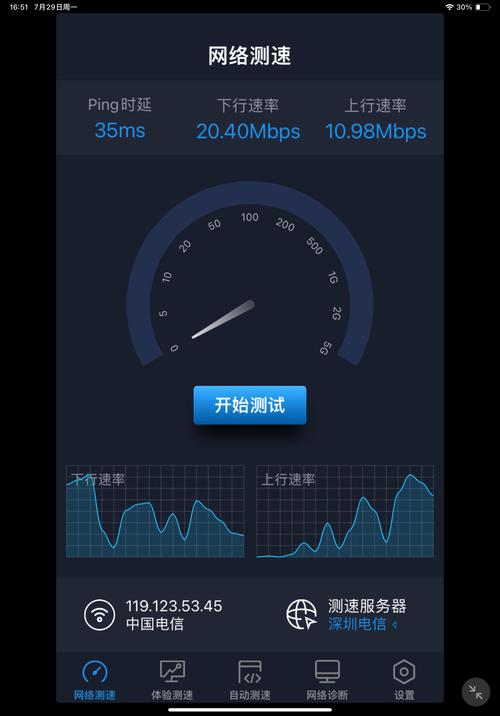 移动宽带测速器在线测网速
