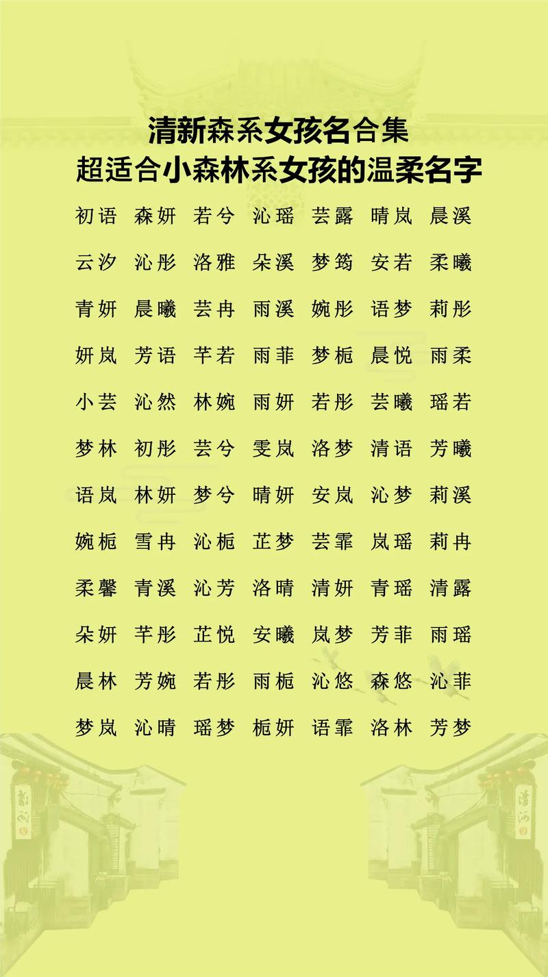 500个女孩子名字